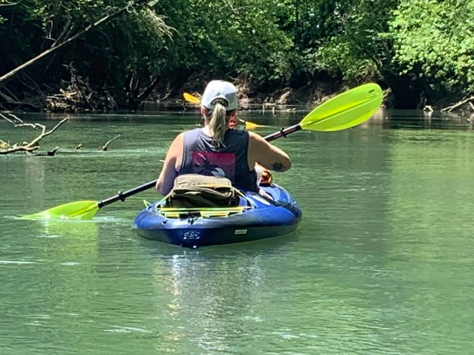 person in a kayak